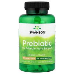 Swanson Vitamins Prebiotic For Friendly Flora Support 120 Vegan Capsules 375 Mg Per Capsule