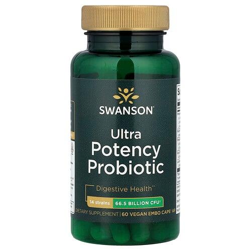 Swanson Vitamins Ultra Potency Probiotic 66 5 Billion Cfu 60 Vegan Embo Caps Ap