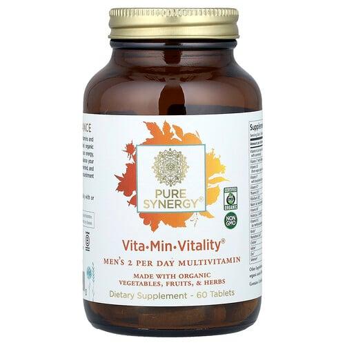 Pure Synergy Vita Min Vitality Men S 2 Per Day Multivitamin 60 Tablets product image