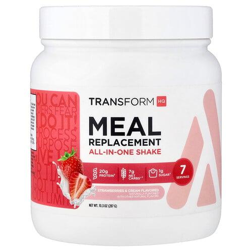Transformhq Meal Replacement All In One Shake Strawberries Cream 10 3 Oz 287 G
