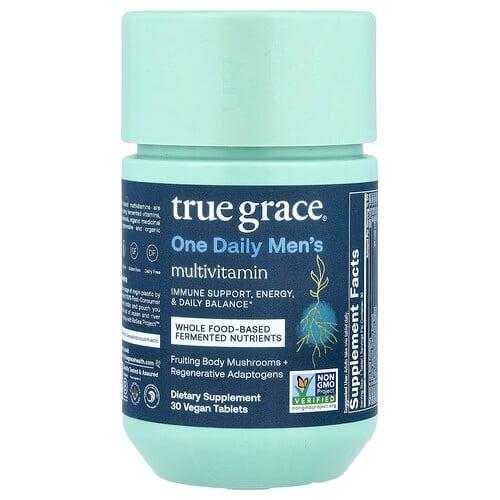 True Grace One Daily Men S Multivitamin 30 Vegan Tablets