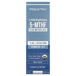 Triquetra Health L Methylfolate 5 Mthf Plus Methyl B12 Berry 1 Fl Oz