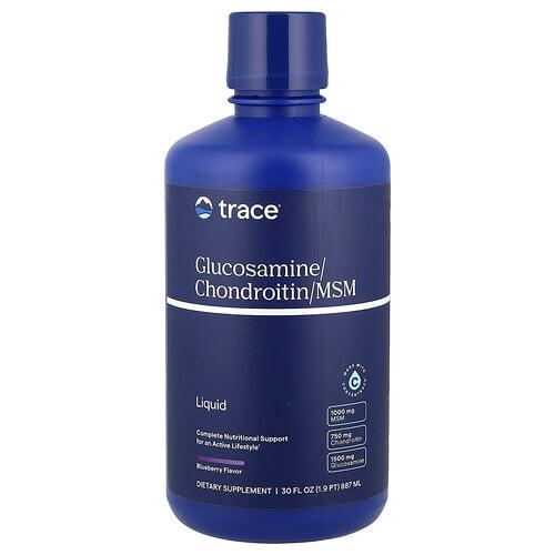 Trace Liquid Glucosamine Chondroitin Msm Blueberry 30 Fl Oz 887 Ml