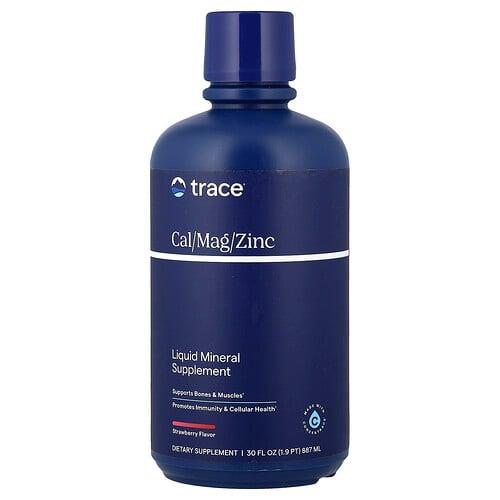 Trace Liquid Mineral Supplement Cal Mag Zinc Strawberry 30 Fl Oz 887 Ml