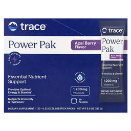 Trace Power Pak Acai Berry 30 Stick Packets 0 22 Oz 6 1 G Each