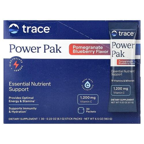 Trace Power Pak Pomegranate Blueberry 30 Stick Packs 0 22 Oz 6 1 G Each