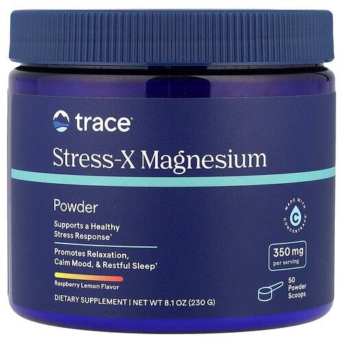 Trace Stress X Magnesium Powder Raspberry Lemon 8 1 Oz 230 G