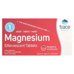 Trace Magnesium Effervescent Tablets Raspberry 8 Tubes 10 Tablets Each