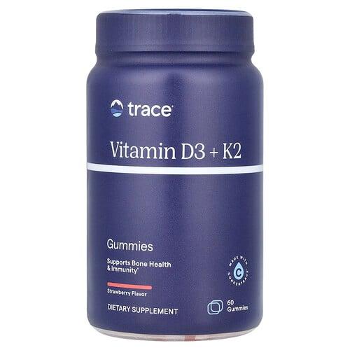 Trace Vitamin D3 K2 Gummies Strawberry 60 Gummies product image