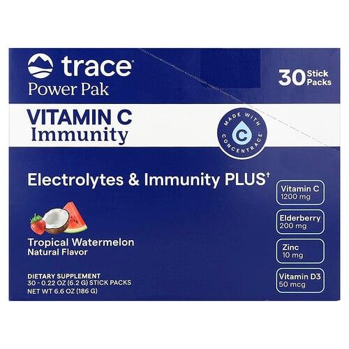 Trace Power Pak Vitamin C Immunity Tropical Watermelon 30 Stick Packs 0 22 Oz 6 2 G Each product image