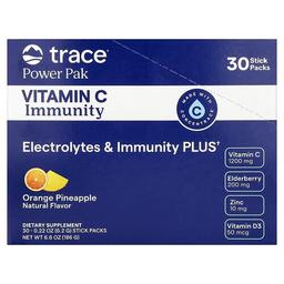 Trace Power Pak Vitamin C Immunity Orange Pineapple 30 Stick Packs 0 22 Oz 6 2 G Each