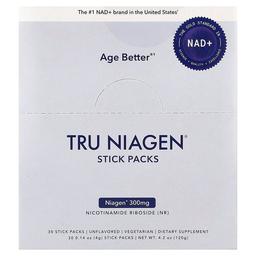 Tru Niagen Nad Nicotinamide Riboside Unflavored 30 Stick Packs 0 14 Oz 4 G Each