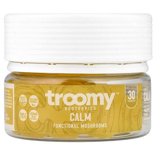 Troomy Nootropics Calm Functional Mushrooms Gummies Pineapple Peach 30 Gummies
