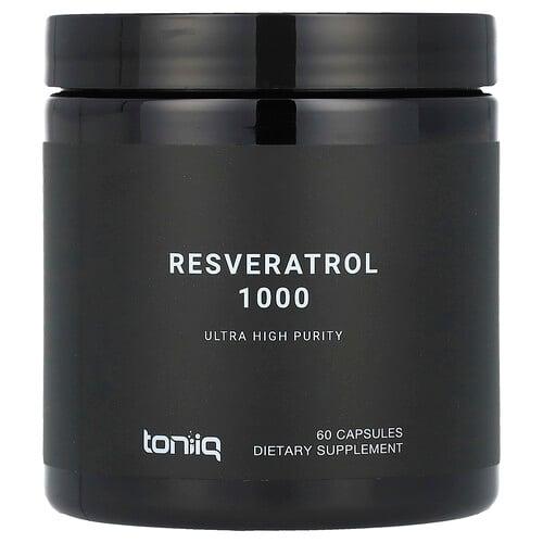 Toniiq Resveratrol 1000 60 Capsules 500 Mg Per Capsule product image