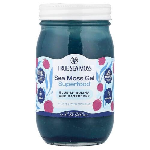 True Sea Moss Sea Moss Gel Superfood Blue Spirulina And Raspberry 16 Fl Oz 473 Ml