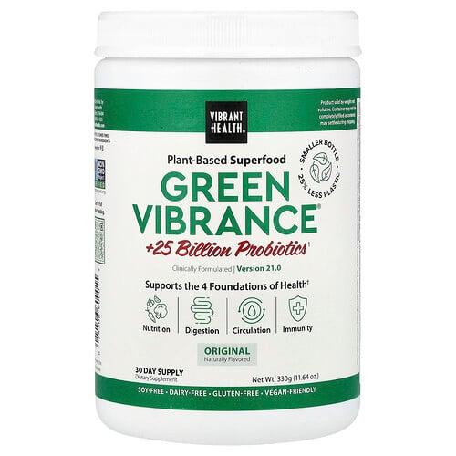 Vibrant Health Green Vibrance 25 Billion Probiotics Version 21 0 11 64 Oz 330 G