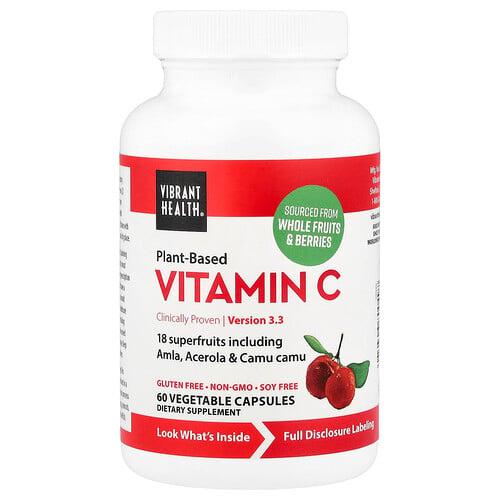 Vibrant Health Plant Based Vitamin C 60 Vegetable Capsules product image