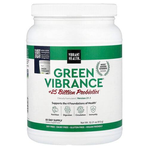 Vibrant Health Green Vibrance 25 Billion Probiotics Version 21 0 32 21 Oz 913 G