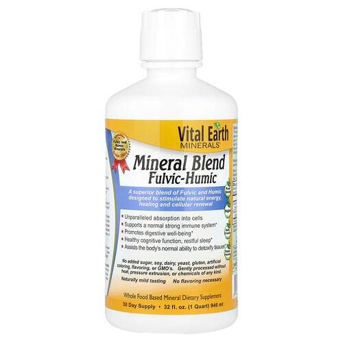 Vital Earth Minerals Mineral Blend Fulvic Humic 32 Fl Oz 946 Ml