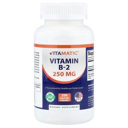 Vitamatic Vitamin B 2 250 Mg 200 Vegetable Capsules
