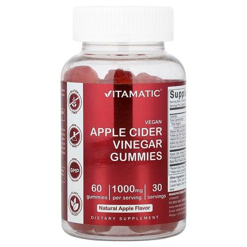 Vitamatic Vegan Apple Cider Vinegar Gummies Natural Apple 60 Gummies product image