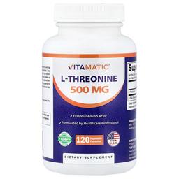 Vitamatic L Threonine 500 Mg 120 Vegetable Capsules