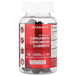 Vitamatic Cinnamon Chromium Gummies Natural Cinnamon Apple Pie 60 Gummies