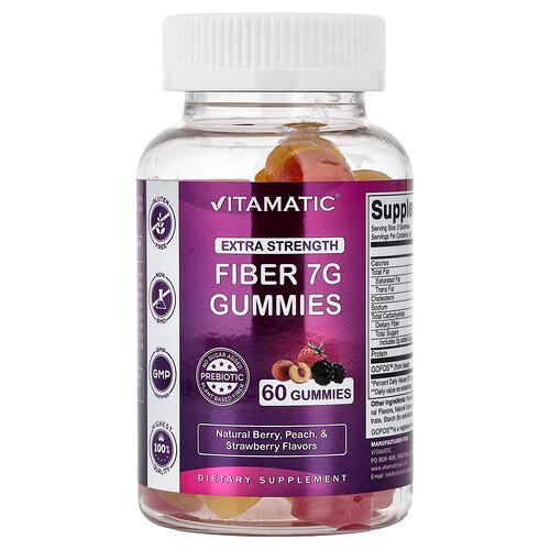 Vitamatic Fiber Gummies Natural Berry Peace Strawberry 60 Gummies