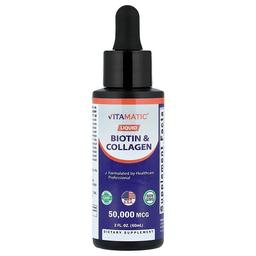 Vitamatic Liquid Biotin Collagen 2 Fl Oz 60 Ml