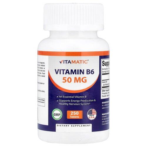 Vitamatic Vitamin B6 50 Mg 250 Tablets
