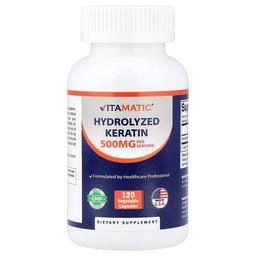 Vitamatic Hydrolyzed Keratin 120 Vegetable Capsules 250 Mg Per Capsule