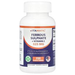 Vitamatic Ferrous Sulphate Vitamin C 250 Coated Tablets