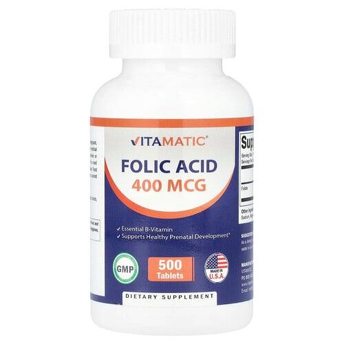 Vitamatic Folic Acid 400 Mcg 500 Tablets