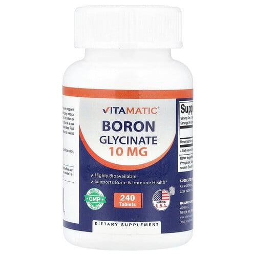 Vitamatic Boron Glycinate 10 Mg 240 Tablets
