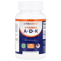 Vitamatic Vitamins A D K 180 Vegetable Capsules