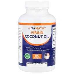 Vitamatic Virgin Coconut Oil 180 Softgels 1 000 Mg Per Softgel