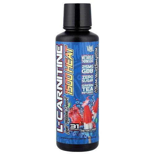 Vmi Sports L Carnitine 1500 Heat Patriot Pop 16 Fl Oz 473 Ml