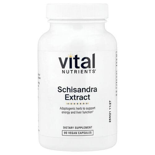 Vital Nutrients Schisandra Extract 90 Vegan Capsules 500 Mg Per Capsule