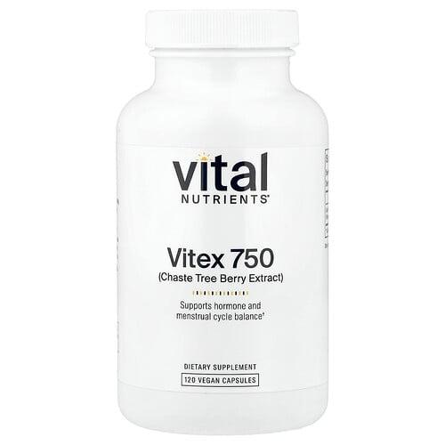 Vital Nutrients Vitex 750 120 Vegan Capsules 750 Mg Per Capsule