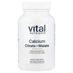 Vital Nutrients Calcium Citrate Malate 100 Vegan Capsules 150 Mg Per Capsule