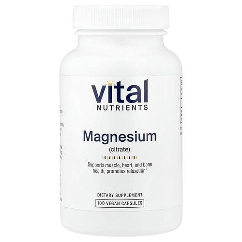 Vital Nutrients Magnesium Citrate 100 Vegan Capsules 150 Mg Per Capsule