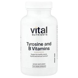 Vital Nutrients Tyrosine And B Vitamins 100 Vegan Capsules