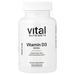 Vital Nutrients Vitamin D3 125 Mcg 5 000 Iu 180 Capsules