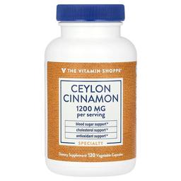 The Vitamin Shoppe Ceylon Cinnamon 120 Vegetable Capsules 600 Mg Per Capsule