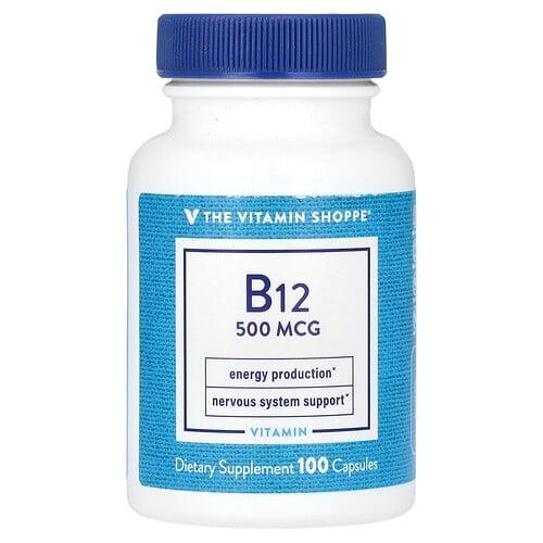 The Vitamin Shoppe B12 500 Mcg 100 Capsules