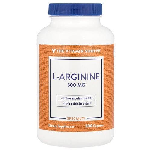 The Vitamin Shoppe L Arginine 500 Mg 300 Capsules