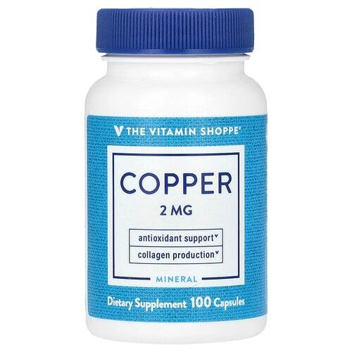The Vitamin Shoppe Copper 2 Mg 100 Capsules