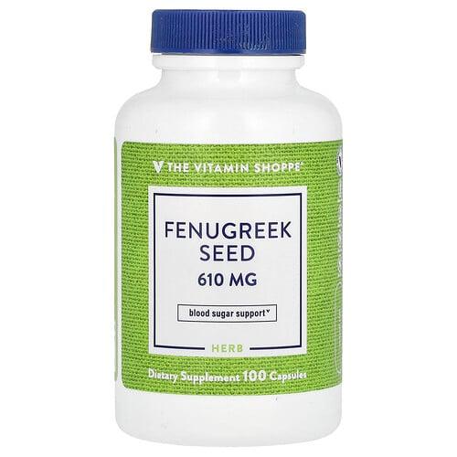 The Vitamin Shoppe Fenugreek Seed 610 Mg 100 Capsules