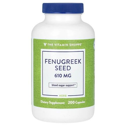 The Vitamin Shoppe Fenugreek Seed 610 Mg 200 Capsules