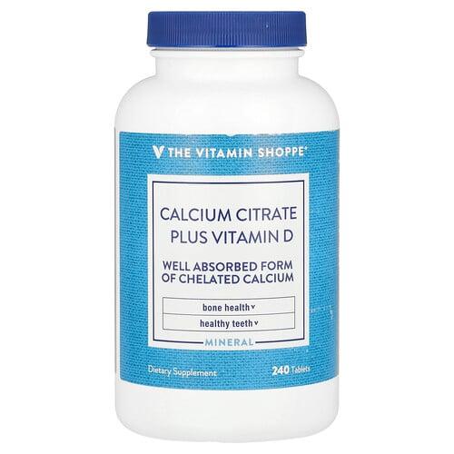 The Vitamin Shoppe Calcium Citrate Plus Vitamin D 240 Tablets